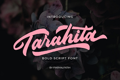 Tarahita Bold Script branding brush design display font handwritten logo script