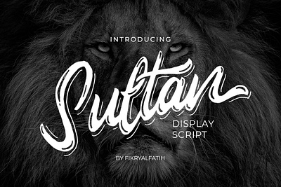 Sultan Display Script Font branding brush display font handwritten logo script