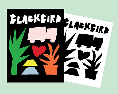 Blackbird Print/Shirt Design Concept art print blackbird branding graphic design illustration tshirt