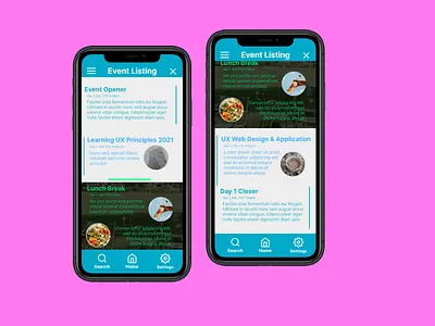 Daily UI 070 - Event Listing app dailyui dailyuichallenge design event listing framer ui ux
