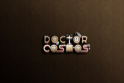 Concept logo for wine shop «Doctor Cosmos» app branding concept design icon illustration logo typography ui ux vector