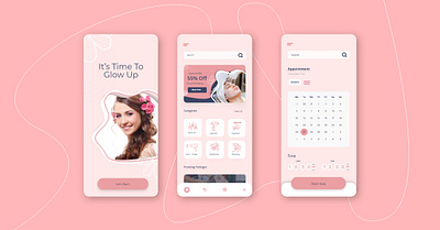 Beauty Saloon App Design branding graphic design ui uidesign uiux