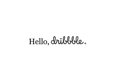 Hello, dribbble. graphic design logo