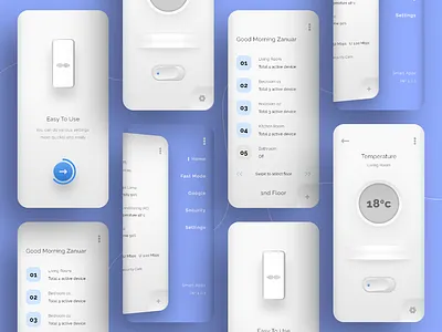 Smarthome App Design air conditioner automation home iot mobile smart smarthome ui ux xd