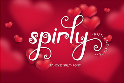 Spirly - Fancy Display Font casual font creative font cursive font cute font display font fancy font flourish font fun font girly font handwriting font invitation font lettering font modern font radial font spiral font swirl font twist font typeface font unique font wedding font