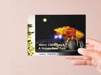 Postcard for christmas and new year for company branding christmast design graphic design portofolio postcard
