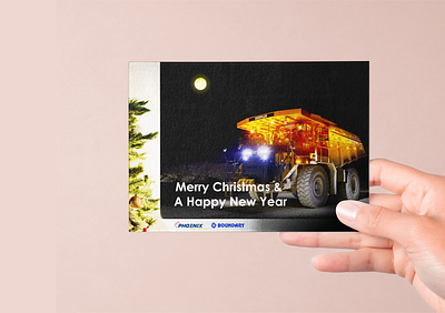 Postcard for christmas and new year for company branding christmast design graphic design portofolio postcard