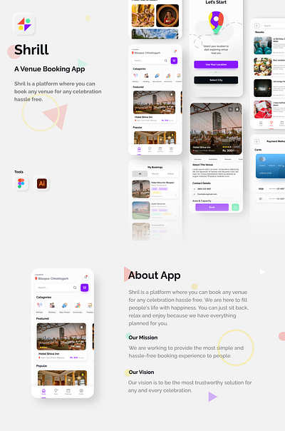 Shril: The Venue Booking App UX/UI Case Study android app app design product designing ui ui design umeshsonii ux ux research ux ui ux ui case study