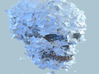 Shedding Skull animation art design gif motion graphics skull white