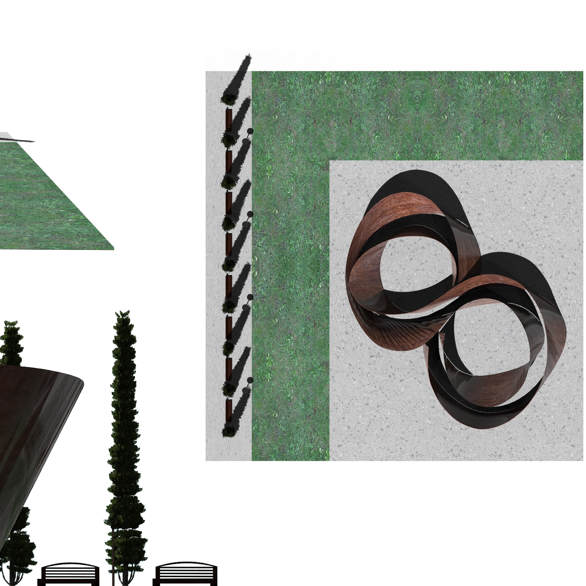 3D Rendered Structural Composition | Adeline Swires 3d 3d render 3d rendering adeline b swires adeline b. swires adeline brone swires adeline bronė swires adeline swires adelineswires aerial aerial view environment materials perspective prototype spatial tool urban design