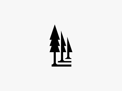 Forest clean forest green icon logo minimal modern nature simple tree