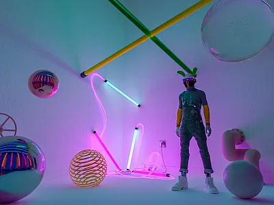 ddd 3d 3dartist adobecreative digital artist dimensions neon substance 3d visual art