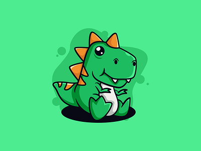 Baby T-REX baby character design dribble dynosaurs icon ideas illustration instagram logo logoinspirations mascot t rex vector zerologicstudio