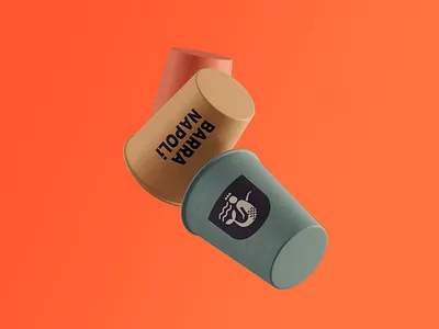 Barra Napoli - Cups brand identity branding design logo