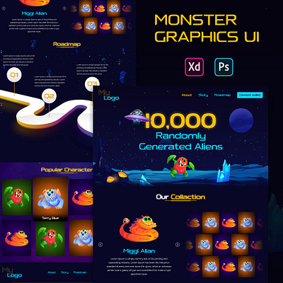 Monster Graphics UI branding graphic design ui