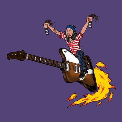 Rey of Kelompok Penerbang Roket (Rock, INA) design graphic design hand drawn hand drawn illustration illustration