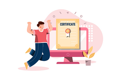 Certification Illustration Concept knowledge