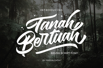 Tanah Bertuah Brush Script Font branding brush calligraphy display font handwritten logo script typeface