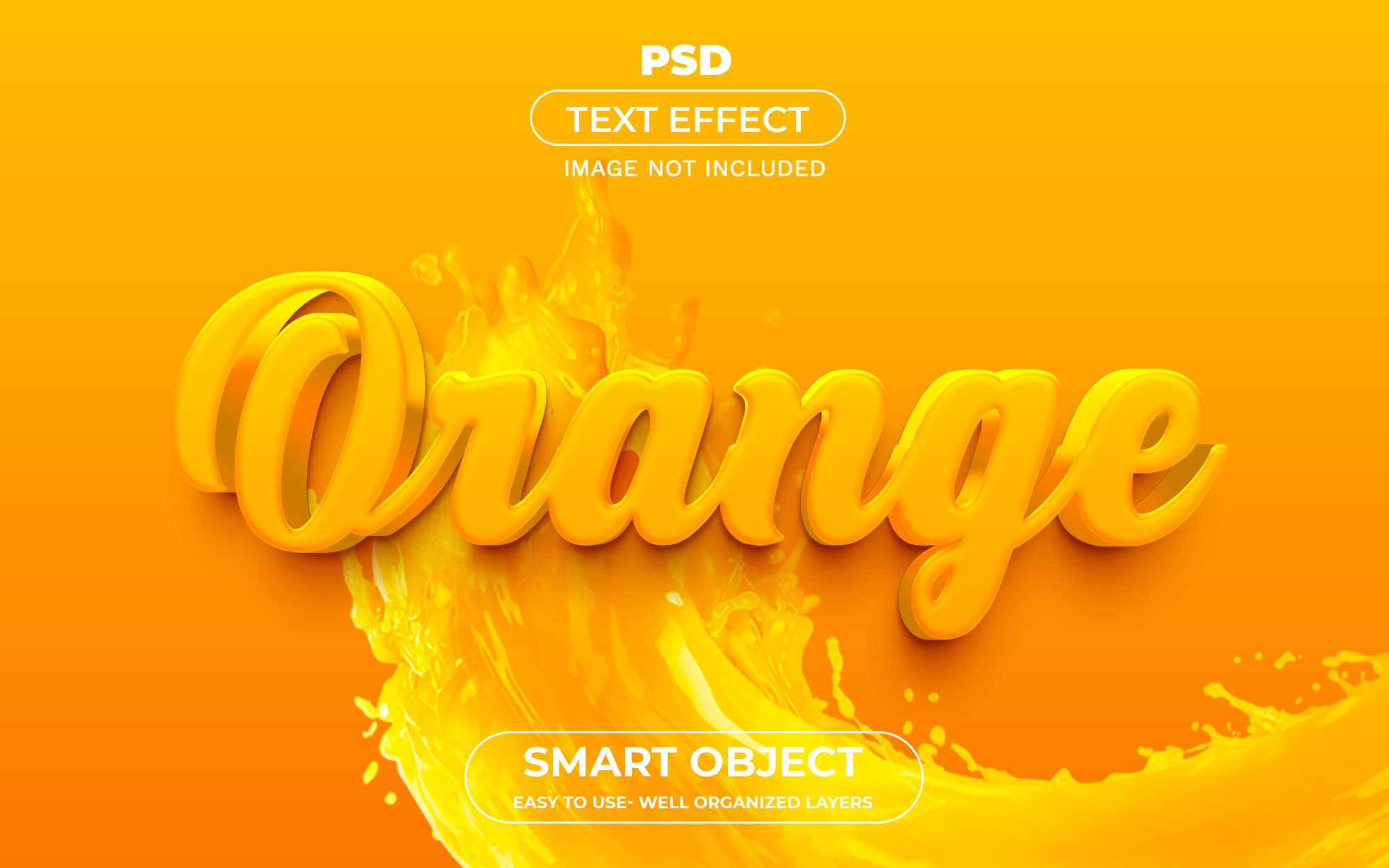 Orange 3D Editable psd Text Effect by Md Jahidul on Dribbble