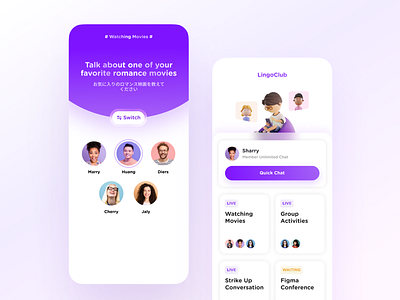 LingoClub 3d chat language live social study ui