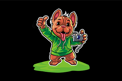 Bulldog-hyu camcomp design gaming illustration logo vector