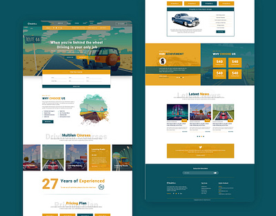 Driving School & Car Best Template best template branding business car car template css design driving graphic design html illustration logo marketing repiar template theme top theme ui wordpress