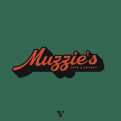 Muzzie's brand cafe design flat logo typography vector