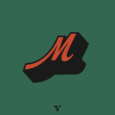 Muzzie's M monogram brand design flat icon logo typography vector