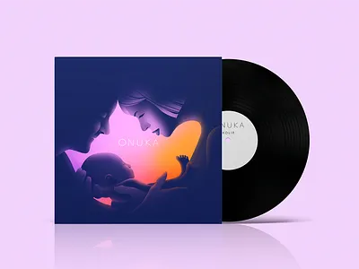 Album Cover Reimagine: ONUKA - Kolir album cover branding clean colors cover design graphic design illustration minimal music music album cover ui