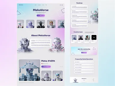 NFT collection | Web & UX/UI blockchain crypto cryptocurrency design digital digitalart ethereum graphic design landingpage nft nftart ui uiuxdesign userinterface ux webdesign website