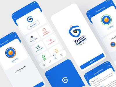 Thief Guard App Design app app design app ui thief guard ui design uiux design ux design web app web application