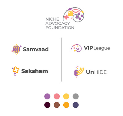 meet family members of NICHE Advocacy Foundation brand identity branding design logo pune veerendratikhe