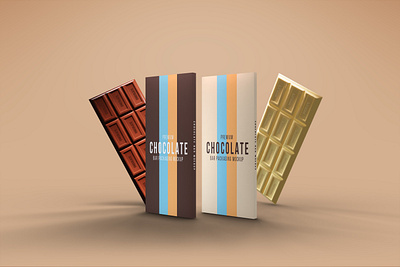 Chocolate Bar Packaging Mockup bar box branding chocolate chocolate bar mockup chocolate bar packaging clean dark food mockup modern pack packaging photo realistic premium professional psd template white