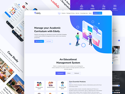 Education Management System Website education education management erp website figma ui ui design user experience user inteface ux ux design website