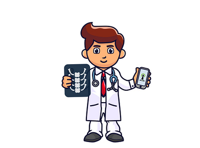 Doctor app design illustration ui vector