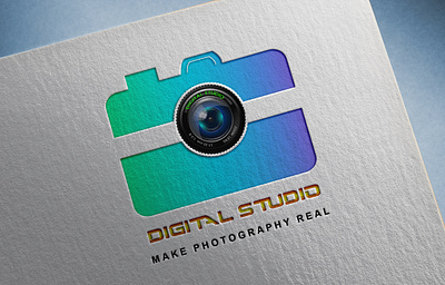 Digital Company logo (Digital Studio) branding graphic design logo mockup photography logo studio logo ui