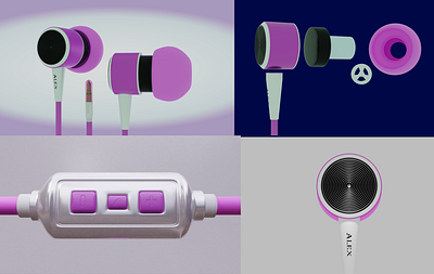 3D ALEX EARPIECE 3d 3dmodeling 3drendering animation app architecture blender branding design graphic design icon illustration jewelry logo motion graphics product product design render rendering ui