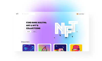 NFT Landing best designer design glassmorphism graphic design ui ui design uidesigns uiux webui