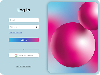 Log In Page illustration log in ui web design