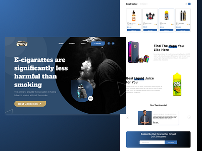 Vape Zone Online Store ui ux weblanding