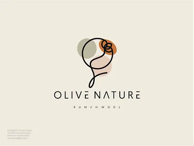 Olive Nature Logo beauty boutique brand design branding design fashion illustration jewelry lineart logo logodesign logomaker luxury modern logo monoline nature simple logo ui vector