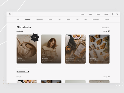 Gift shop - e-commerce website design brand identity branding clean clean ui design e commerce ecommerce ecommerce shop landing page modern shop shop page store ui ui design ux visual design webdesign website website design