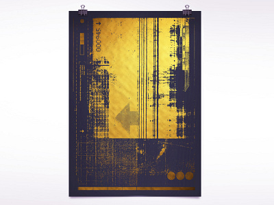Gold Foil Print abstract board colorplan craft distressed fax foil gold halftones letraset lithographic noise print textures