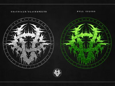 monogram logo death metal death core dark horror dark death core logo death metal logo design graphic design horror logo monogram