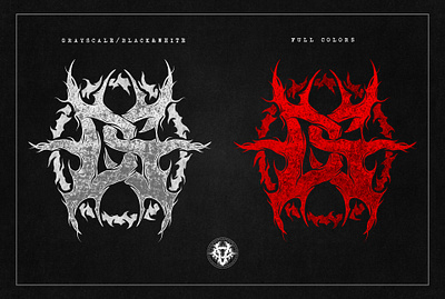 monogram logo death metal death core dark horror dark death core logo death metal logo design graphic design horror logo monogram