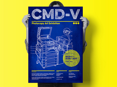 CMD-V Poster art copy craft digital distressed effects exhibition grit halftones illustration layer paste photocopy poster resources vector