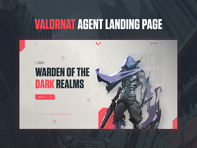 Valorant Agent Landing Page 3d black design dribbble gaming minmal new redesign ui valorant website