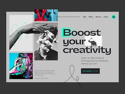 School of creativity branding creative design graphic design landing ui web