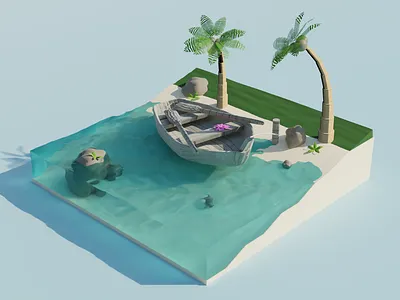 Holiday in the sun 3d blender