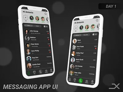 Messaging App Ui app design graphic design ui uiux ux